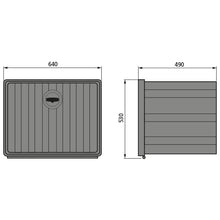 Nova 64 tool box, PP, black, 640 × 530 × 490 mm