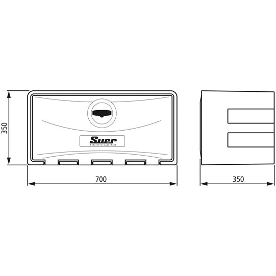 Magic 70 S tool box, plastic, 700/350/350 mm (W/H/D)