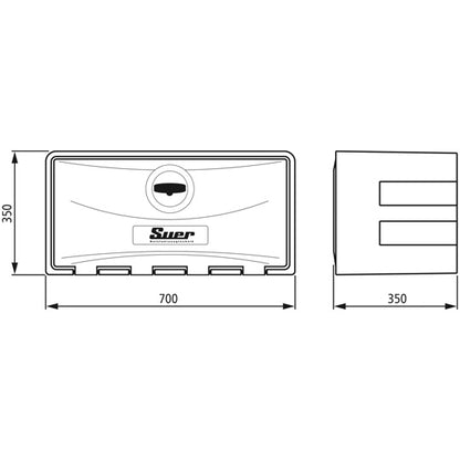 Magic 70 S tool box, plastic, 700/350/350 mm (W/H/D)