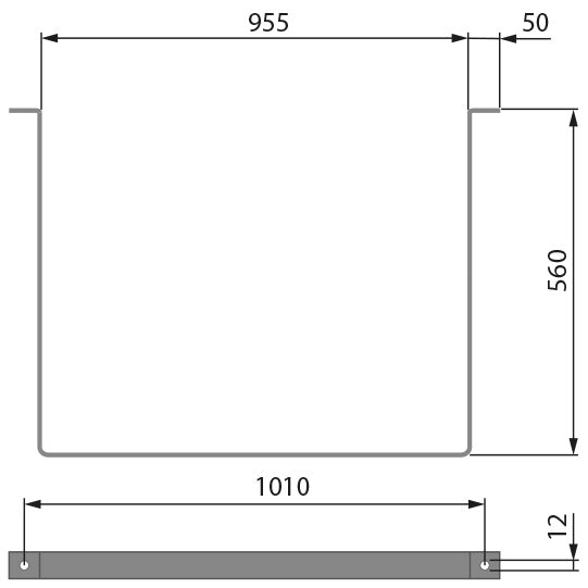 Bracket set for toolbox WK-FS 80, galvanized