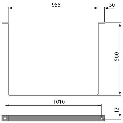 Bracket set for toolbox WK-FS 80, galvanized