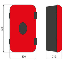Suer fire extinguisher set, box + fire extinguisher 6 kg