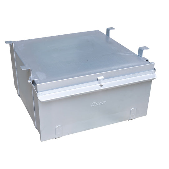 Steel toolbox, 600/300/600, drop-down bracket, holder