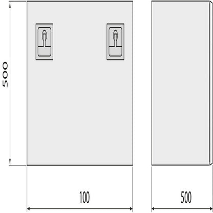 Wzk V2A, matt, 1.5 mm, 1000 × 500 × 500, T-handle