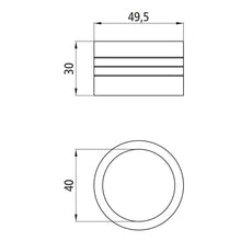 Vetoaisan silmukan holkki Ulko-Ø 49,5 mm, suljettu