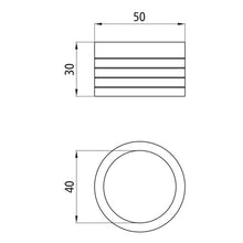 Vetoaisan silmukan holkki Ulko-Ø 50,0 mm, suljettu