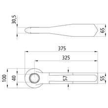 Dragögla 65 x 55 mm (HxB) H-axel utan typskylt