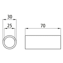 Brass spring bushing 25 x 30 x 70 mm