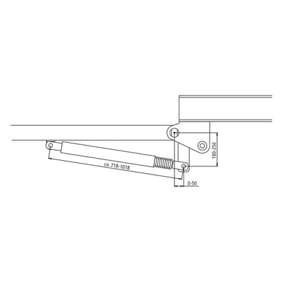 Vetoaisan tuki - KLEMMFIX 72/D versio C, paineistettu