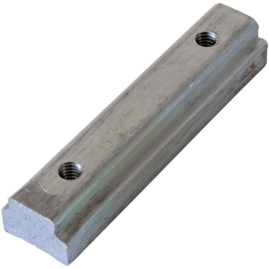 Threaded rail, 52 mm, aluminum, raw, alloy EN AW-6005A T6