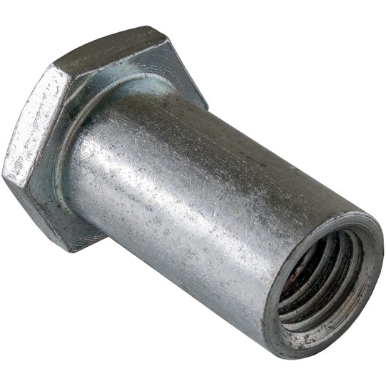 Shank nut M12, galvanised stl., width across flats 22 mm