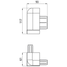 Plastic cover corner made of PA 6