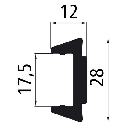 Clamping piece 50 mm f. lateral collision protection 591151