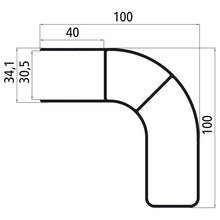 Aluminium edging f. side collision protection, anodised, 300mm