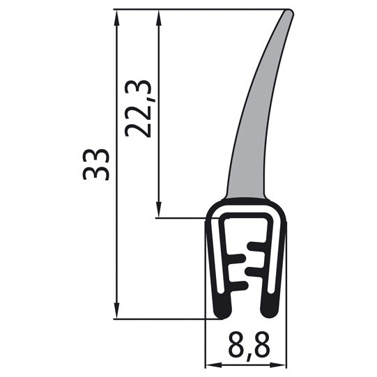Edge protection profile, roll 50 m