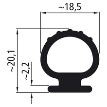 Rubber seal SC-F20, roll 25 m