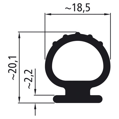 Rubber seal SC-F20, roll 25 m