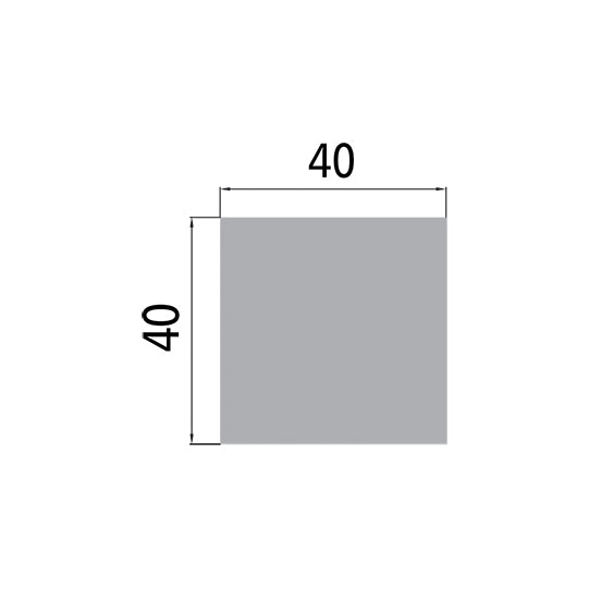 Foam rubber 40 x 40 mm, self-adhesive, 500 mm