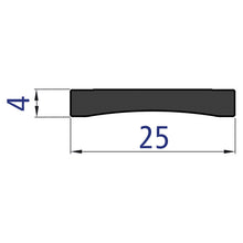 Sponge rubber EPDM, 25 x 4 mm, self-adhesive, 1000 mm