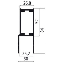 25 mm ihålig kammarkant i aluminium, epoxiprimerad