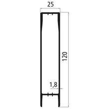 Aluminum 25 mm plug, 120 mm upper part, epoxy primed
