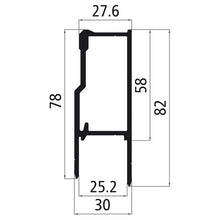 Aluminium 25 mm hollow chamber surround f. LWV, epoxy primed
