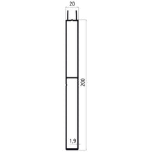 Aluminium 20 mm plug, 200 mm lower part, bR pressed