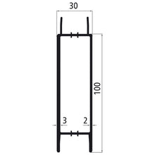 Aluminum 30 mm plug, 100 mm reinforced middle section