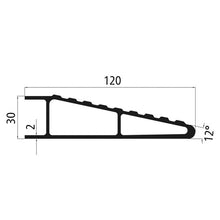Aluminium 30 mm plug-in, 120 mm upper section f. drive-on ramp,