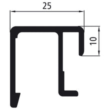 Aluminium 25 mm SL, 10 mm huvudstycke, rå yta
