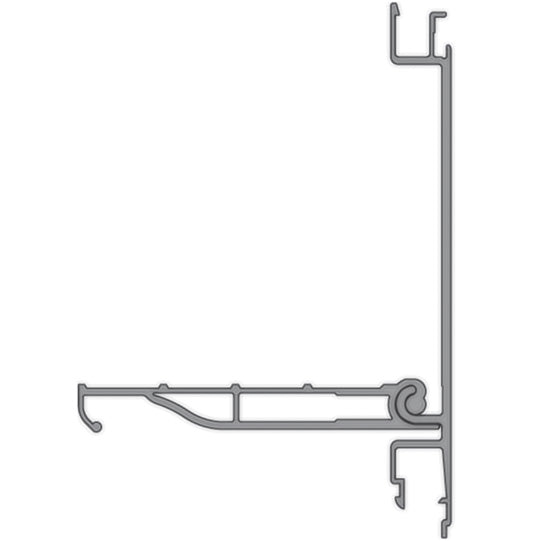 Aluminium 25 mm SL, 200 mm centre section f. folding step 62128