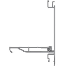 Aluminium 25 mm SL, 200 mm mittsektion för fällbart steg 62128