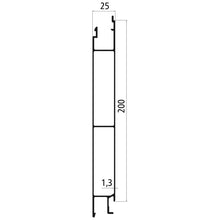 Aluminium 25 mm SL, 200 mm centre section, light ver., bR press