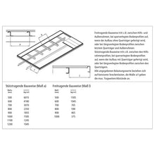 Aluminium floor profile 200mm, smooth, 30mm thick, press-finish
