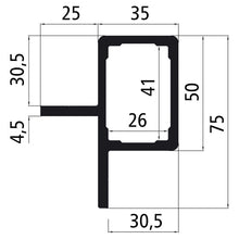 Aluminum corner pillar profile, blank