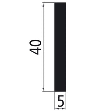 Aluminum flat material 40x5 mm, bright pressed
