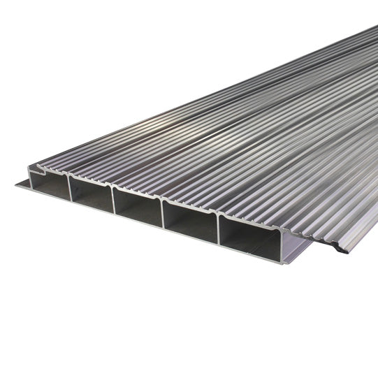 Aluminium floor profile 300 mm, ribbed, 40 mm thick, anodized