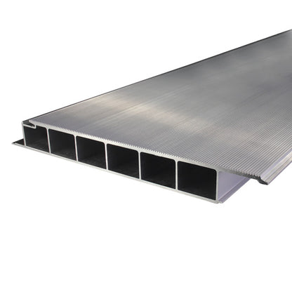 Aluminium floor profile 300mm, finely ribbed, 40mm thick, press