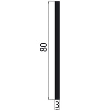 Aluminum flat material 80x3 mm, bright pressed