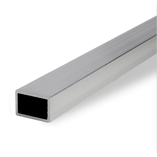 Aluminum rectangular tube 40x25x2 mm, mill finish