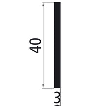Aluminum flat material 40x3 mm, bright pressed