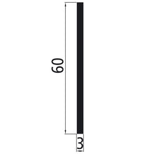 Aluminum flat material 60x3 mm, bright pressed