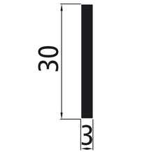 Aluminum flat material 30x3 mm, bright pressed