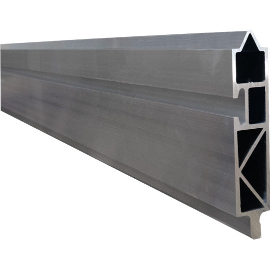 Aluminium 25 mm pallet stop bar, 100 mm, w/ airlines, w/out mil