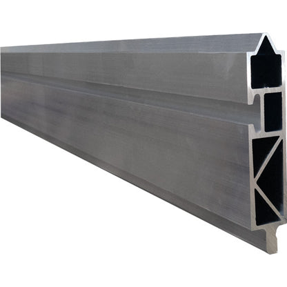 Alumiininen 25 mm lavanpysäytin, 100 mm, ilmaletkuilla, ilman jyrsintä