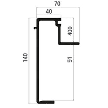 Aluminum base frame 140 mm, press finish