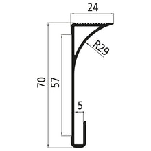 Aluminium reflector strip, anodised
