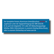 aluminum-Underride guard, unmachined, anodised
