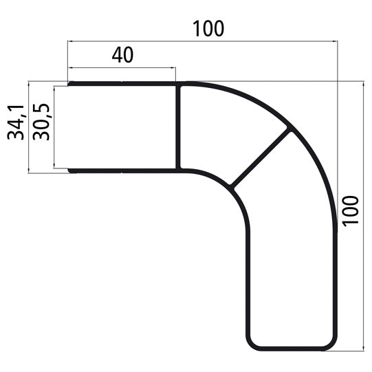 Aluminium edging f. side collision protection, anodised