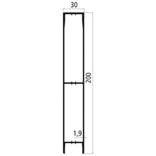 Aluminium 30 mm plug, 200 mm upper part, anodized
